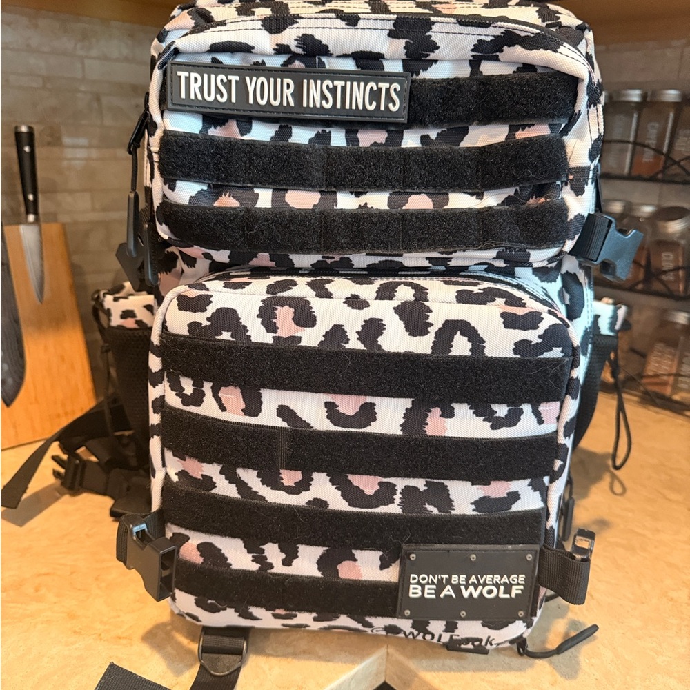 Wolfpak Leopard Print Tactical Meal Prep Backpack